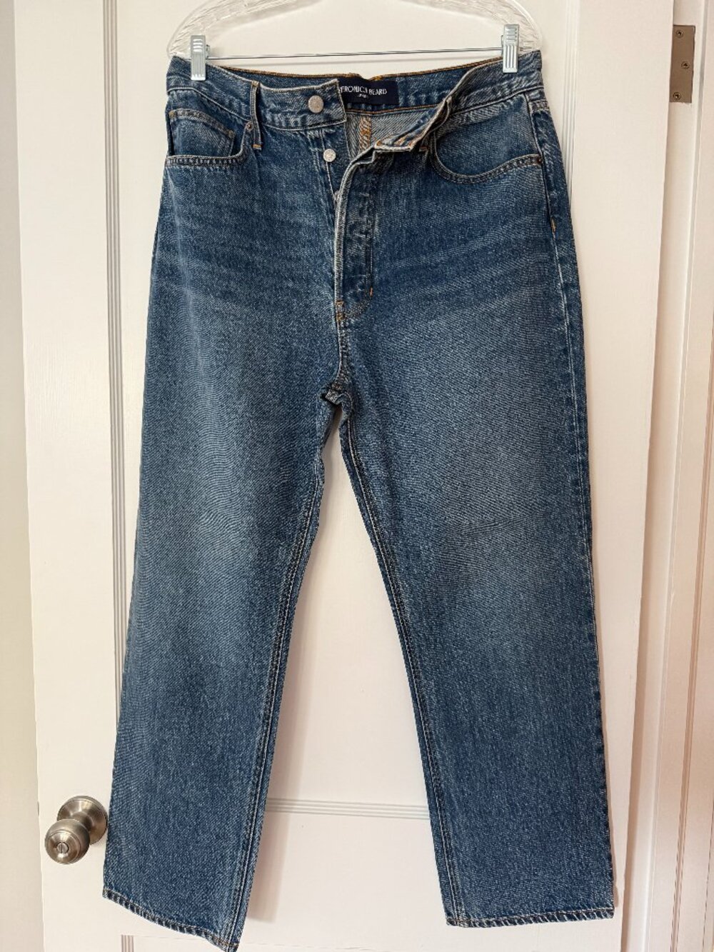 Veronica Beard Daniela Straight-Leg Jean Rebel Blue Size 30